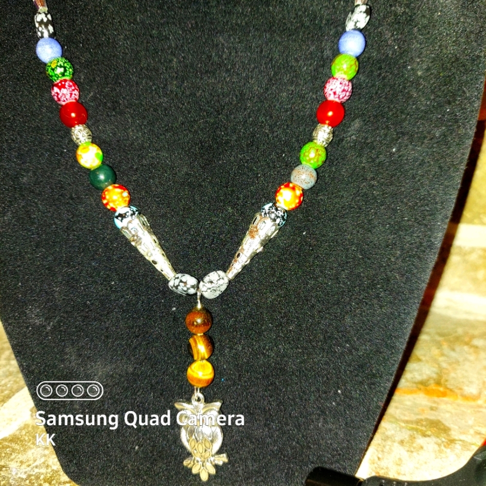 Extra long owl necklaces